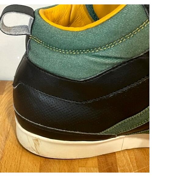 ADIDAS Top Court Leather Black Green High Top Sneakers Men\'s Sz 11 main image 9